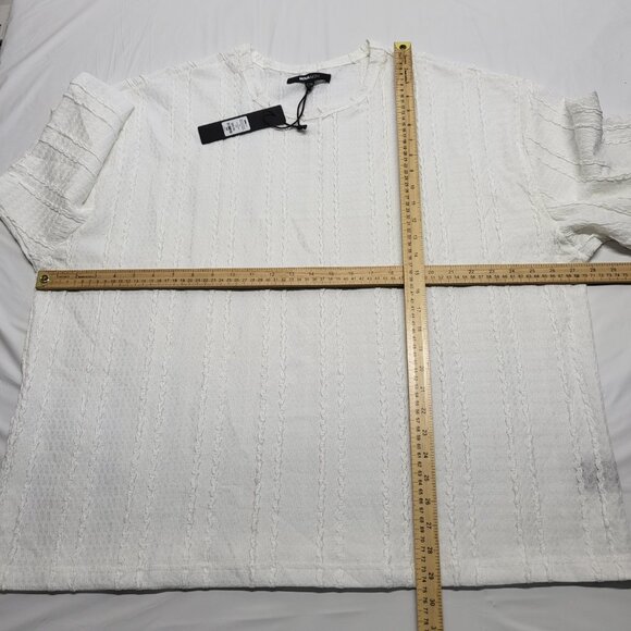 Nova Men T Shirt XXL Samuel Textured Boxy Short Sleeve White NWT - Picture 13 of 13